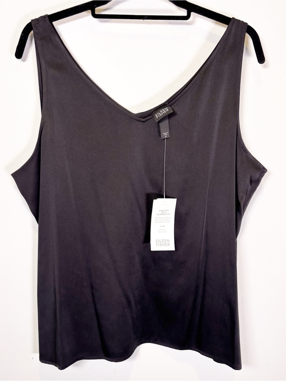 NWT Eileen Fisher Silk Charmeuse Shell Tank Top
